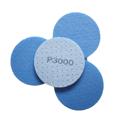 High Density Blue Round Sponge Abrasive Disc Anti Clog Sponge Sand Pad for Car Refinishing Handicraft Fine Sanding