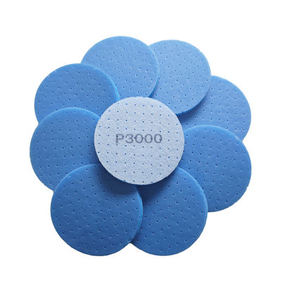High Density Blue Round Sponge Abrasive Disc Anti Clog Sponge Sand Pad for Car Refinishing Handicraft Fine Sanding