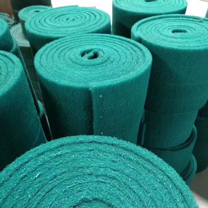 Green Non Woven Abrasive Roll Sandpaper 15mm 80 Grit For Metal Wood