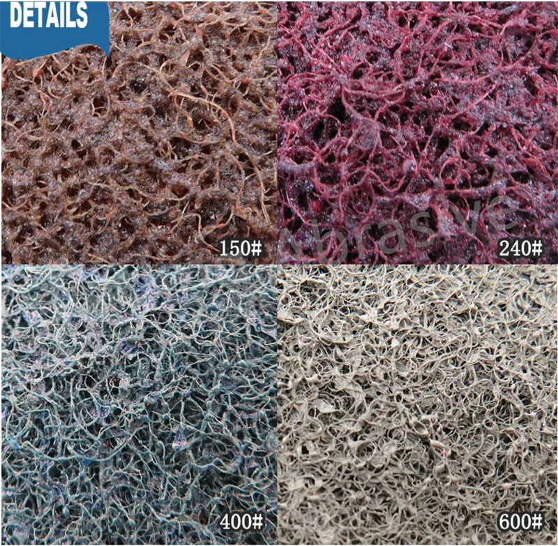 100mm Nonwoven Nylon 2x42 Sanding Belts For Wire Drawing Wood Surface Polishing