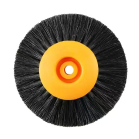 80mm Orange Polishing Boar Round Bristle Brush For Jade Stone Handicraft Smoothing