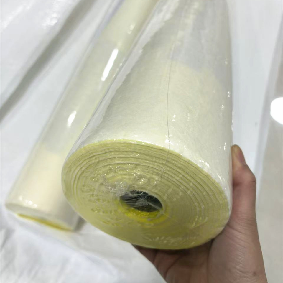 40"x100" Temporary Hard Floor Carpet Protector Roll Yellow For Painting Renovation 325 Sqft