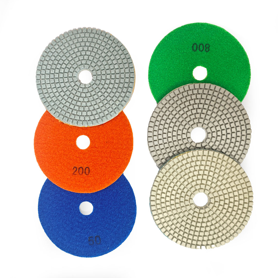 ODM Wet Quartz Polishing Pads Diamond Buffing Pads For Marble Floor 4 Inch