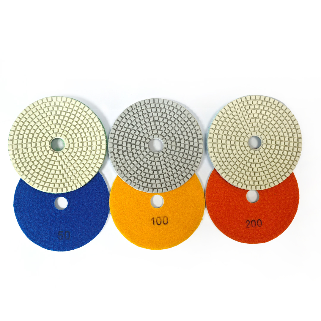 30-3000 Grit Diamond Marble Granite Polishing Pads Flexible OEM