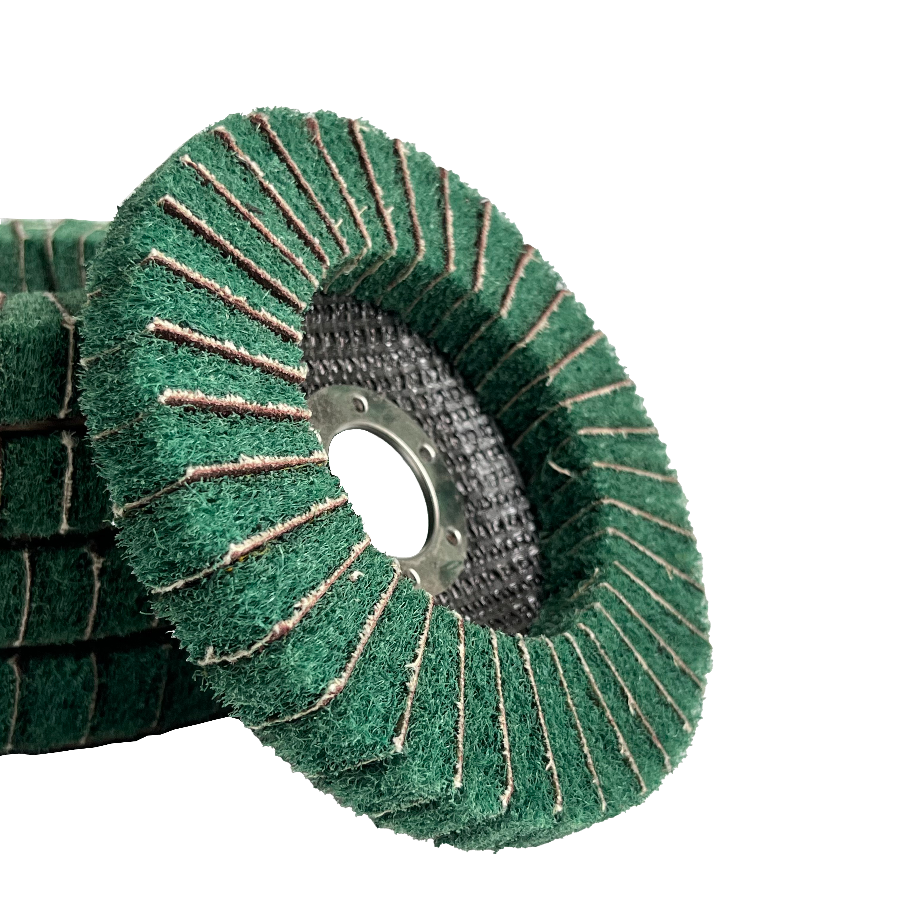 4 Inch Medium Hardness Nylon Fiber Non-Woven Flap Disc Aluminum Oxide Polishing Wheel Metal Polishing OEM