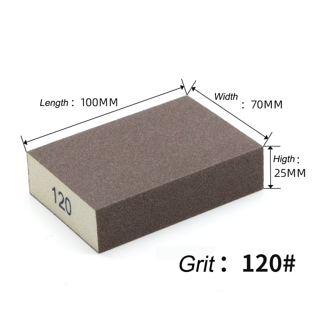 Gray Calcined Sponge Sanding Pad Abrasive Sponge Block Ultra Fine For Polishing Steel