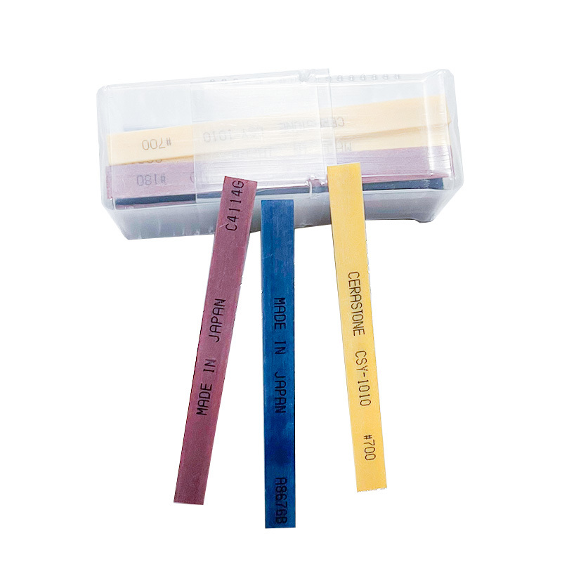 Sharpening Stone Set, 12pcs Knife Whetstones Set White Corundum Sharpener Honing Stone - Polishing Oil Stone