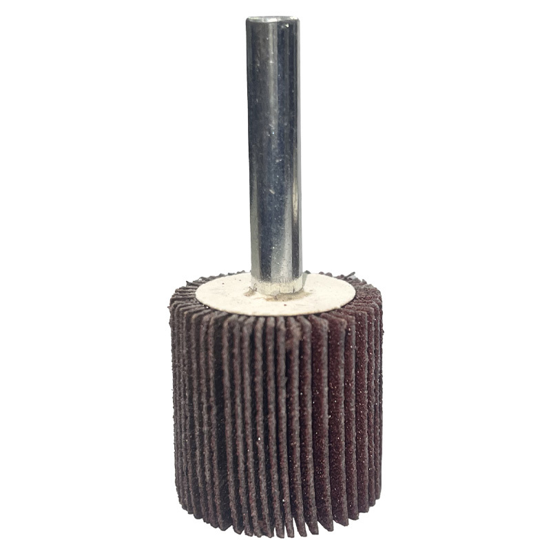 Aluminum Oxide Cylindrical Shape Abrasive Sanding Mounted Flap Wheel with Shaft Shank