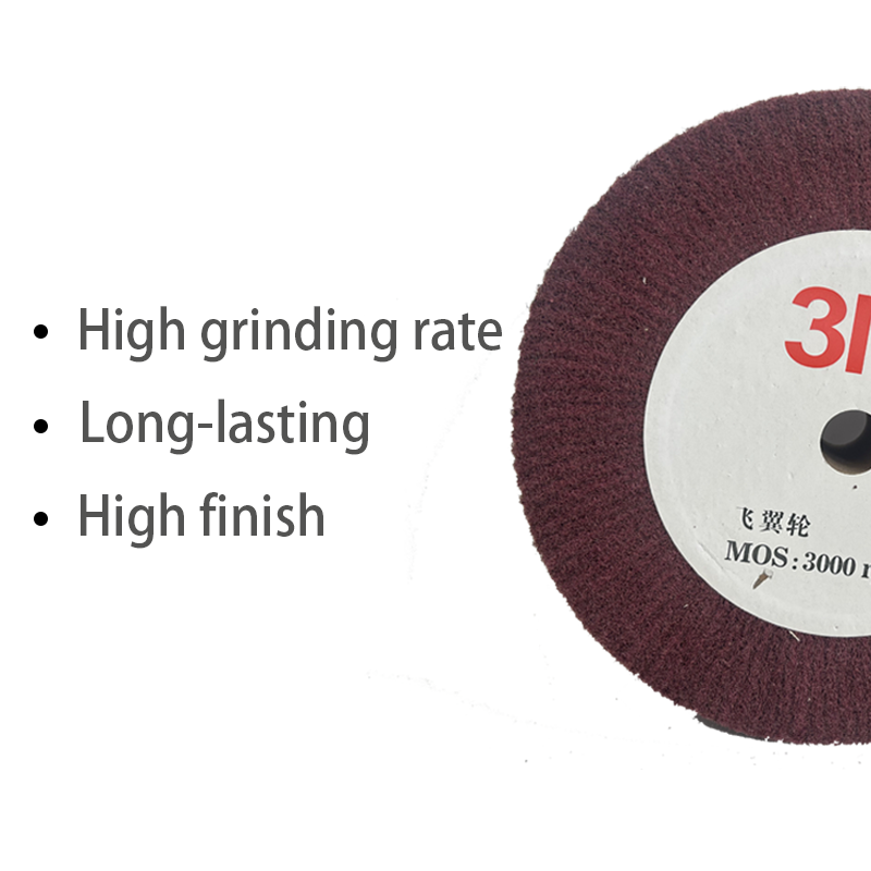 3M Flap Wheel, Fiber Wheel,  Abrasive-Impregnated Stainless Steel Satin Finishing Wheel, Nylon Polishing Fabric Wheel