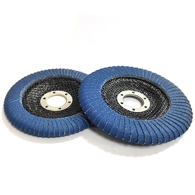 4.5 Inch Full Cover Blue Zirconia Flap Disc High Durability Abrasive Disc for Stainless Steel Carbon Steel Polishing