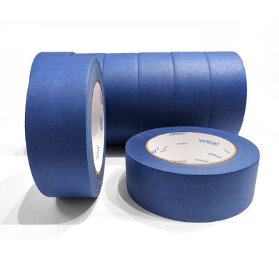Blue White Automotive Paint Masking Tape Pressure Sensitive Adhesive In Bulk ODM