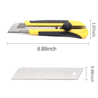 Lâminas de Faca Utilitária Retrátil de Aço de Alto Carbono Ferramenta de Corte de Caixa 180mm
