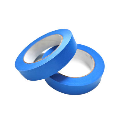 High Temp UV Resistant Blue Paper Crepe Masking Tape For Car Paint 12mm X 30m