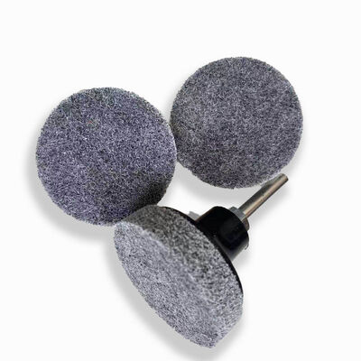 2inch 75mm Grey Non Woven Roloc Quick Change Discs Nylon For Metal Surface Conditioning